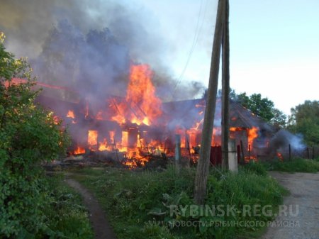 При пожаре в Рыбинском районе погибли двое мужчин